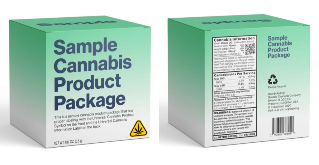 Sample Cannabis Product Packaging